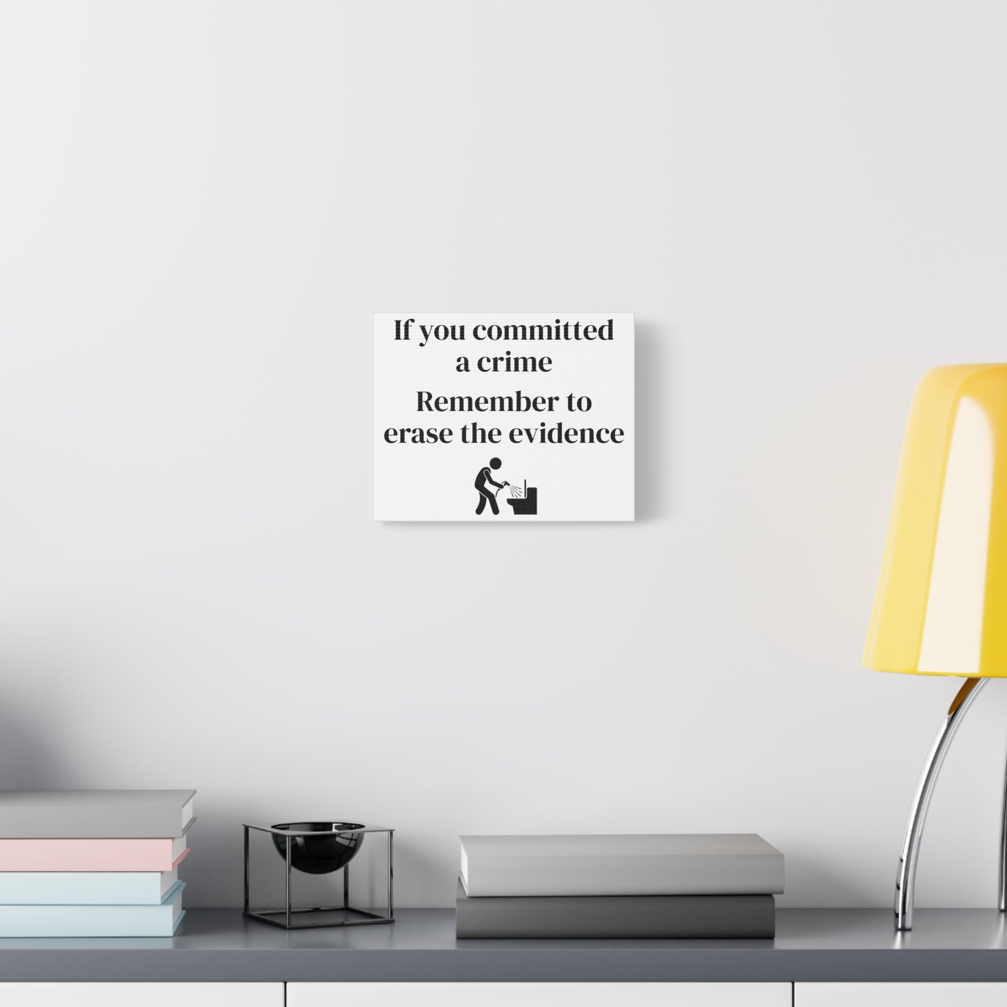 Copy of Porcelain Elegance Canvas Wall Humor— Skid Shooter Sign
