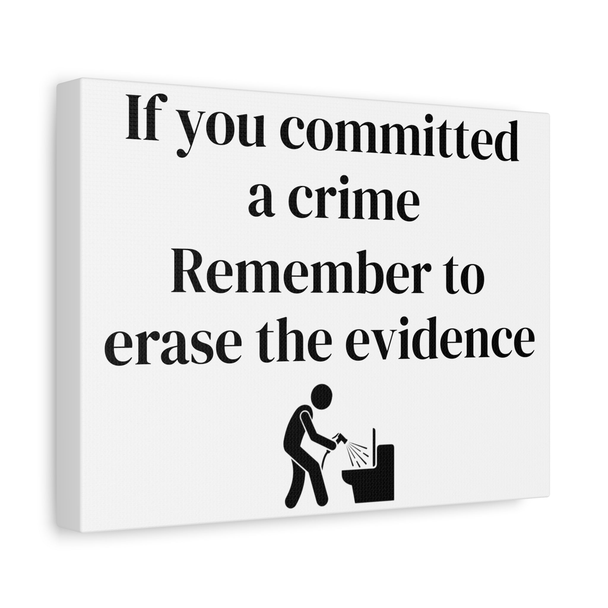 Copy of Porcelain Elegance Canvas Wall Humor— Skid Shooter Sign