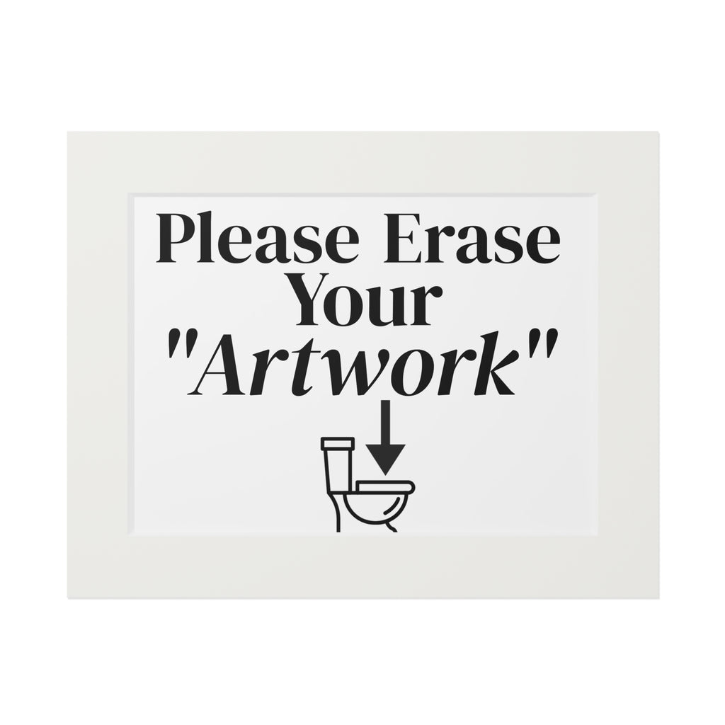 Please Erase Your 'Artwork' — Humorous Bathroom Decor